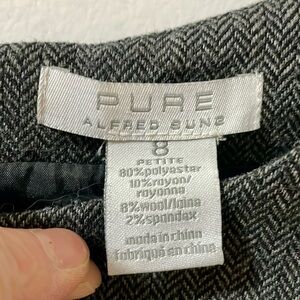 Alfred Sung PURE Wool Mini Dress Grey and White Size 8
Pre owned